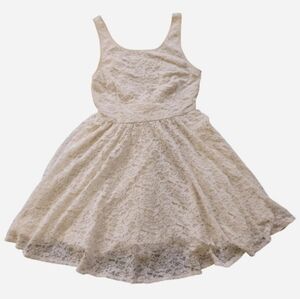 Pins & Needles cream lace dress size 6 romantic coquette cottagecore vintage